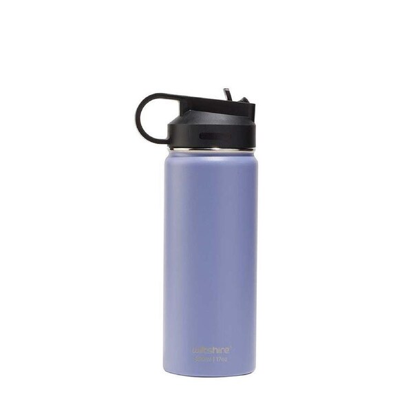 Wiltshire Insulated Wide Stainless Steel Drinking Water Bottle Blue 500ml