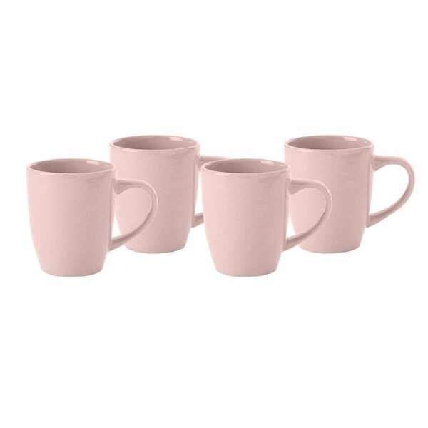 4pc Wiltshire Clay Hot Beverage Drinking Mugs Glazed Stoneware Cup Set 350ml