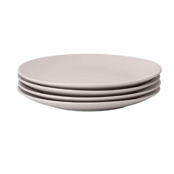 4pc Wiltshire Stone Everyday Dining Glazed Stoneware Dinner Plates Set 27cm