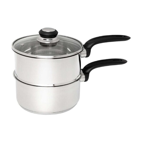 Wiltshire Classic Stainless Steel Glass Lid Steamer Stove Pot Set 18cm