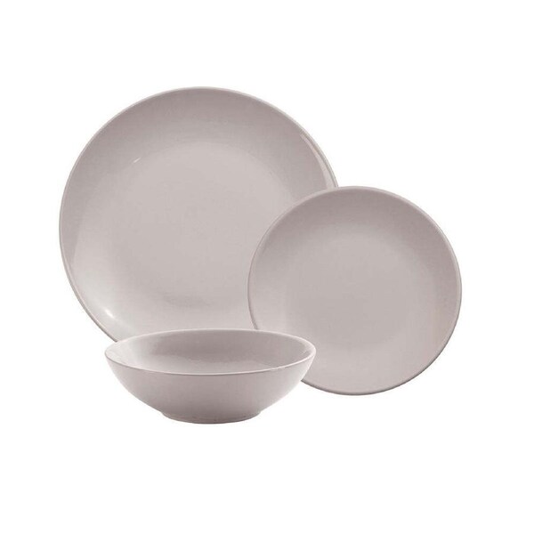 12pc Wiltshire Stone Everyday Dining Glazed Stoneware Modern Dinnerware Set