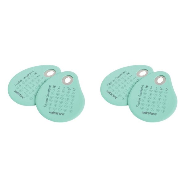 4pc Wiltshire Universal Silicone Bowl Scrapers w/ Kitchen Conversions 13x10cm