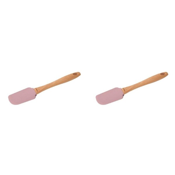 2PK Wiltshire Wooden Handle Silicone Tip Spatula Scraper Kitchen Utensil Tool