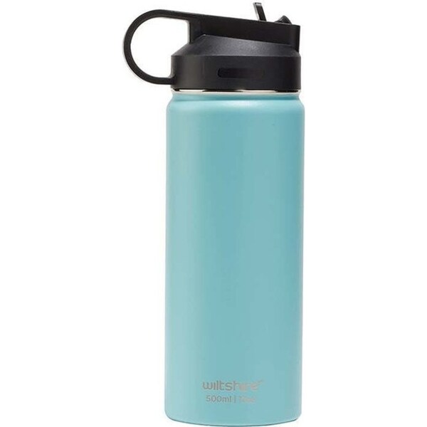 Wiltshire Insulated Wide Stainless Steel Drinking Water Bottle Turquoise 500ml