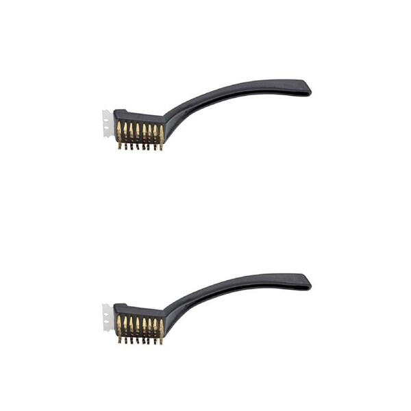 2PK Wiltshire Bar-B Barbeque Metal Bristle Long Handle Grill Cleaning Brush