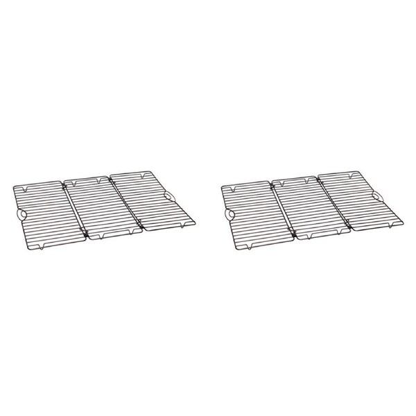 2PK Wiltshire Foldable Compact Wired Kitchen Cooling Rack Baking Tray 45x32cm