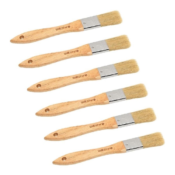 6PK Wiltshire Pastry Baking/Cooking Basting Brush Tool Natural Bristle 25cm