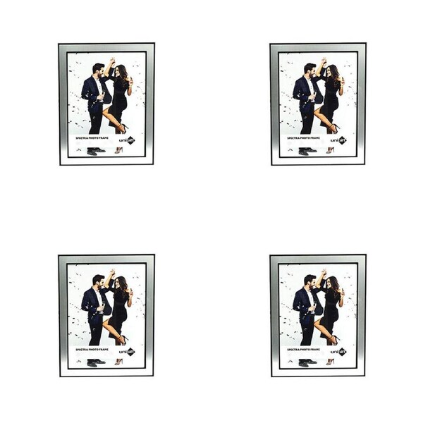 4x Unigift Spectra Aluminium Photo/Picture Frame Portrait Display 10x15cm Assort