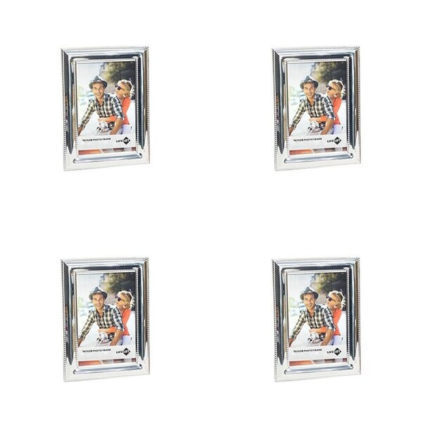 4x Unigift Taylor Aluminium Photo/Picture Frame Portrait Display 13x18cm Assort