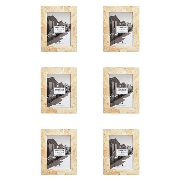 6x Unigift Coastline Photo/Picture Frame Portrait Display Decor 13x18cm Assorted