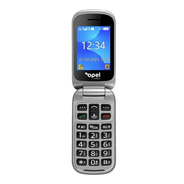 Opel Mobile Flip Phone 6 4G (2.4-inch, Keypad) - Black