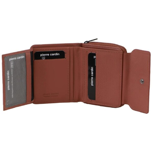 Pierre Cardin Womens Zip Around Leather Wallet with RFID - Casia Rose