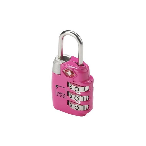 Lewis N. Clark PadLock Suitcase Travel TSA Approved Combination Lock - Pink
