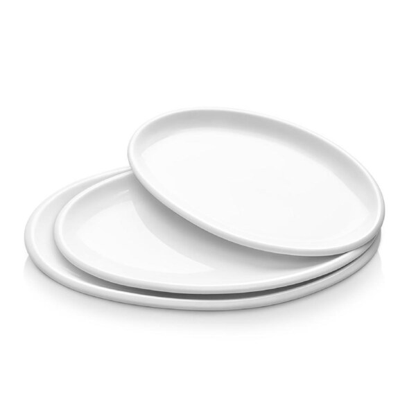 Large Serving Platter Oval Serving Platters, Oven Safe, White Serving Plates, Porcelain Dinner Platters for Appetizers Meat Snacks, Serving Dishes for Party, Set of 3