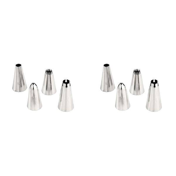 2 x 4pc Wiltshire Cake Decorating Border Piping Tip Kitchen Bakeware Nozzles