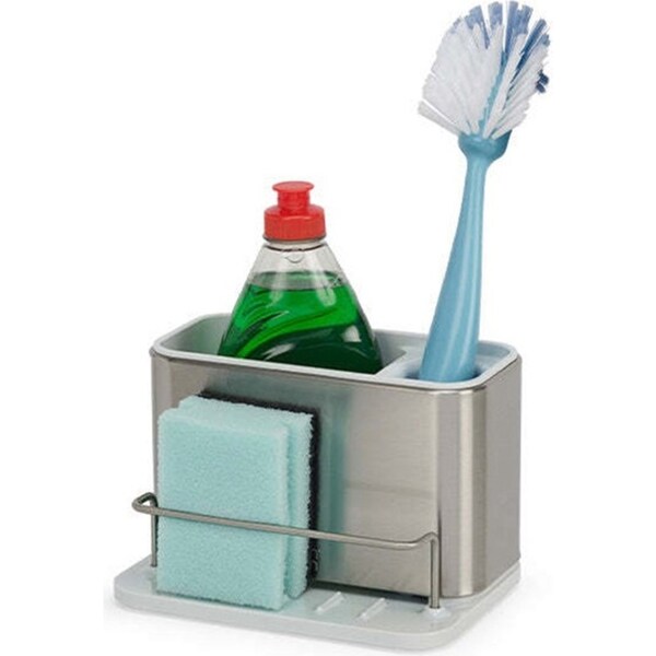 Joseph Joseph Surface Stainless Steel Sink Tidy Organiser 18x13cm Light Stone
