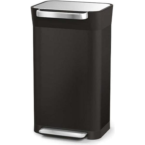 Joseph Joseph Titan 30L Trash Garbage Compactor Bin Manual Handheld Carbon Black