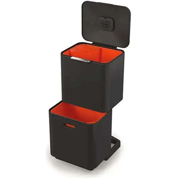 Joseph Joseph Totem Max 60L/81cm Waste & Recycling Rubbish Bin Carbon Black