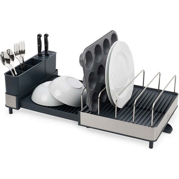 Joseph Joseph Extend Max Stainless Steel Dish Rack Storage Expandable 67cm SLV