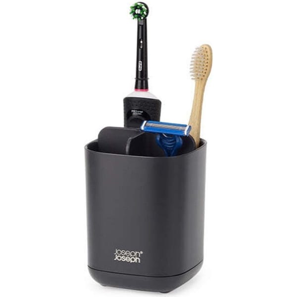 Joseph Joseph EasyStore Toothbrush Caddy 13cm Bathroom Organiser Matt Black