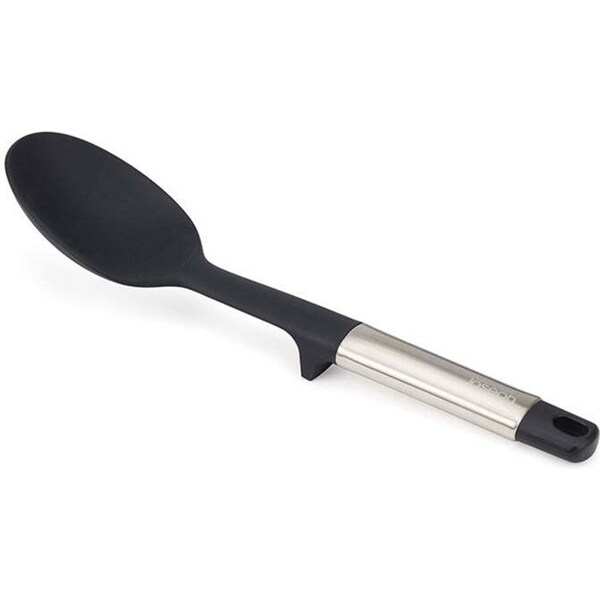 Joseph Joseph Elevate Silicone Steel Solid Spoon 31cm Cooking Utensil Black