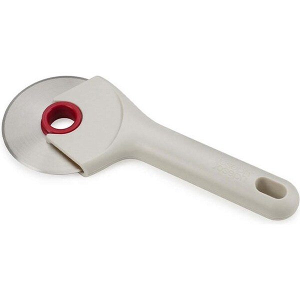 Joseph Joseph Ringo Pizza Wheel Cutter Stainless Steel Slicer 22cm Stone/Red