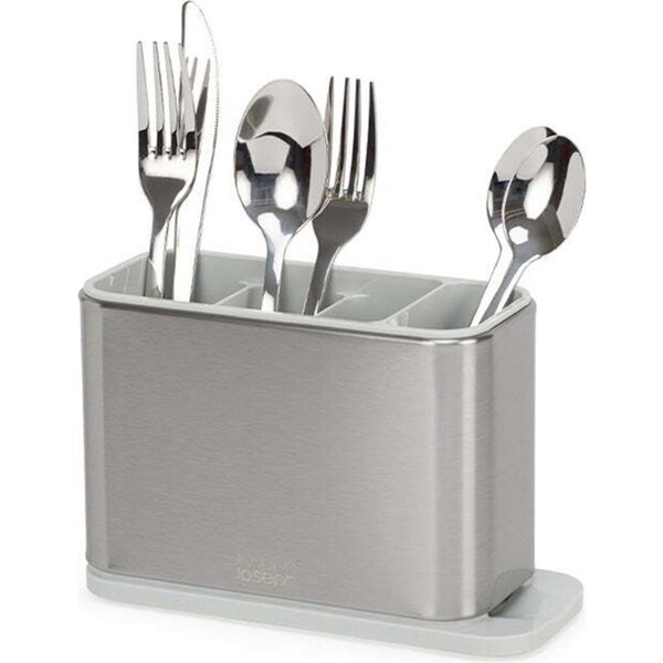 Joseph Joseph Surface Stainless Steel Cutlery Drainer 20cm Organiser Light Stone