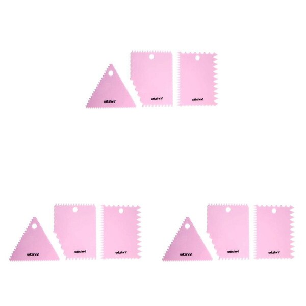 3 x 3pc Wiltshire Cake Edge Scraper & Decorating Baking Design Smoother Combs