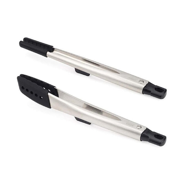 2pc Joseph Joseph Elevate Fusion Cooking Tongs Set Silicone Stainless Steel 31cm