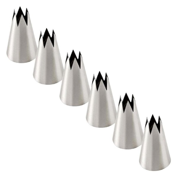 6PK Wiltshire Large Swirl Design Cake/Cupcake Decorating Baking Nozzle Tip