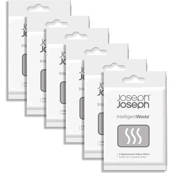 6PK Joseph Joseph Replacement Activated Carbon Odour Filters For Trash Bins