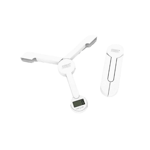 Joseph Joseph TriScale Folding Digital LCD Kitchen Scale 20cm Food Weighing WHT