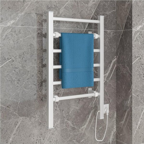 Advwin Electric Heated Towel Rail, Bathroom Towel Warmer Rack, Wall Mounted Electric Tower Rail Dryer Ladder Rack