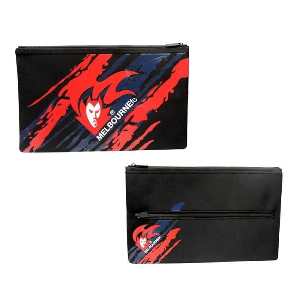 Official AFL Melbourne Demons Neoprone Pencil Case Stationanary School - 34x20cm