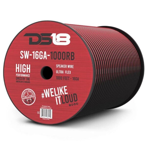DS18 SW-16GA-1000RB 16GA Speaker Wire Red - 1m
