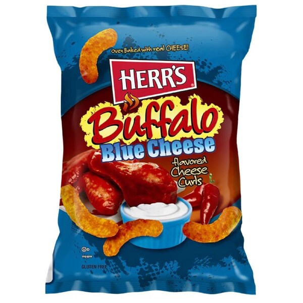 12 Pack x Herr's Buffalo Blue Cheese Flavoured Cheese Curls 170g