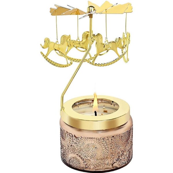 Catzon Rotatable Scented Candle with Carousel Unique Birthday Gifts for Women