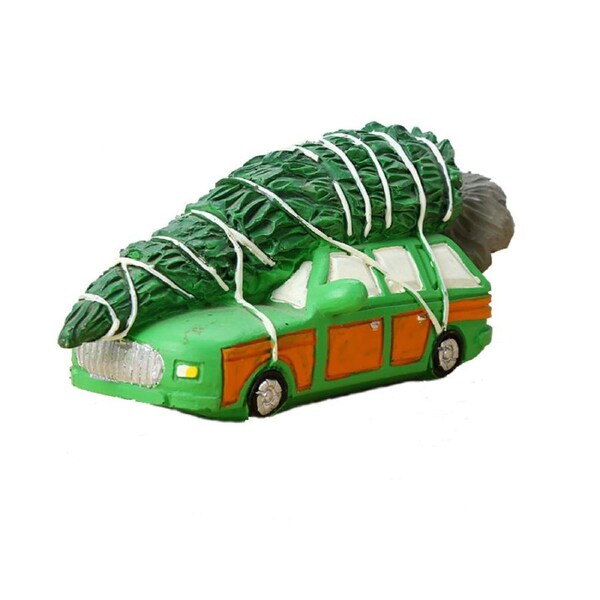 Catzon Resin Car Transport Tree Ornament Creative Christmas Holiday Gift