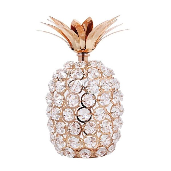 Catzon Sparkly Crystal Beads Pineapple Ornament for Home Party Festival