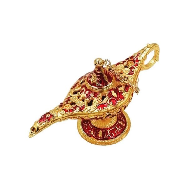 Catzon Aladdin Magic Genie Lamp Party Table Decoration Gift-Gold Red