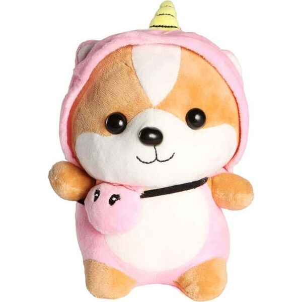Catzon Super Soft Corgi Plush Great Gifts for Dog Lovers-Pink Unicorn
