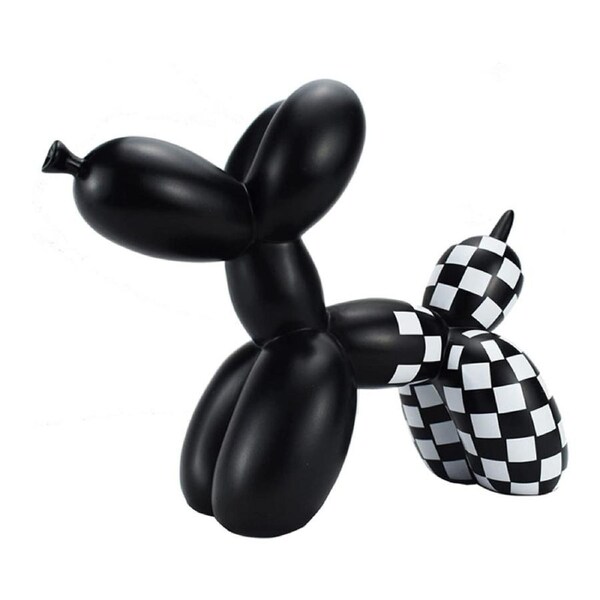 Catzon Cute Balloon Dog Statue Modern Home Decoration-Black