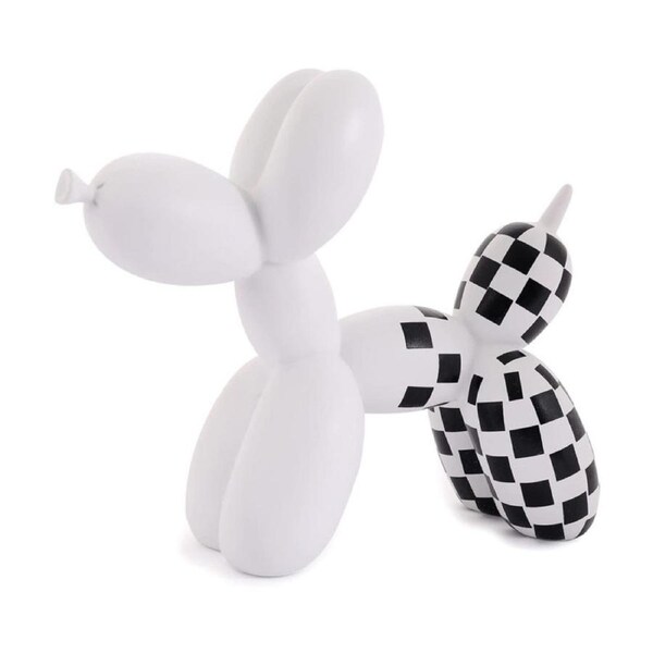 Catzon Cute Balloon Dog Statue Modern Home Decoration-White
