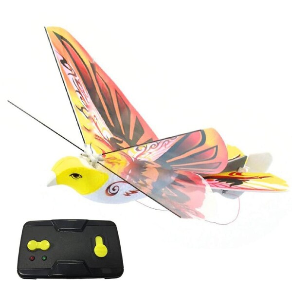 Catzon Kids Flying Remote Control Bird Toy with Bionic Flapping Wings-Orange