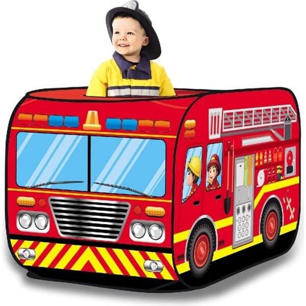 Catzon Kids Pop Up Play Tent Foldable for Indoor and Outdoor-Fire Truck
