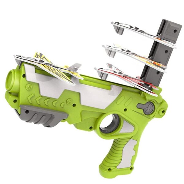 Catzon Bubble Catapult Plane Toy with 4 Glider Outdoor Sport Toys for Kids-Green