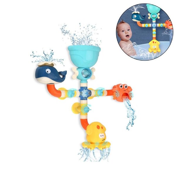 Catzon Pipes Tubes Bath Water Toys with Color Box for Toddlers 2-8 Years