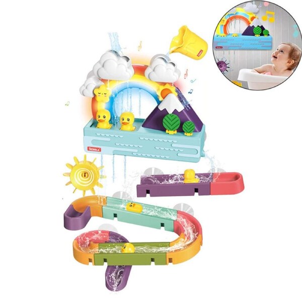 Catzon Bath Toy Set for Baby Interactive Light Up Musical Floating Ducks