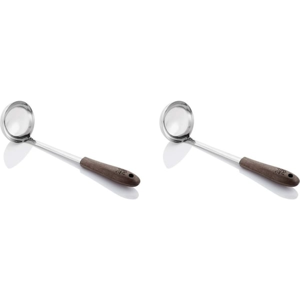 2PK Stanley Rogers Premium Embossed Black Walnut/Stainless Steel Soup Ladle