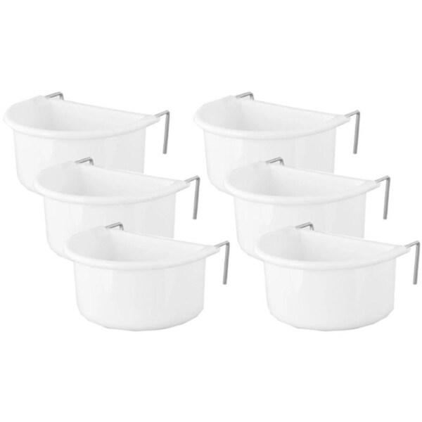 6x Show Master Cheeky Bird Double D-Cup Plastic Bird/Animal Hooked Feeder Small